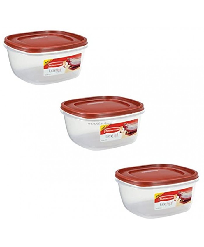Rubbermaid 7776 Easy-Find Lid Food Storage Container 4-Cups Pk of 3