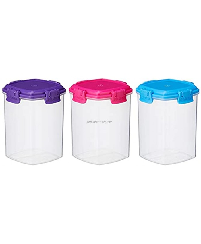 Sistema To Go Collection Medium Knick Knack Snack Container 4.6 oz. 136 ml Multi color 3 Count