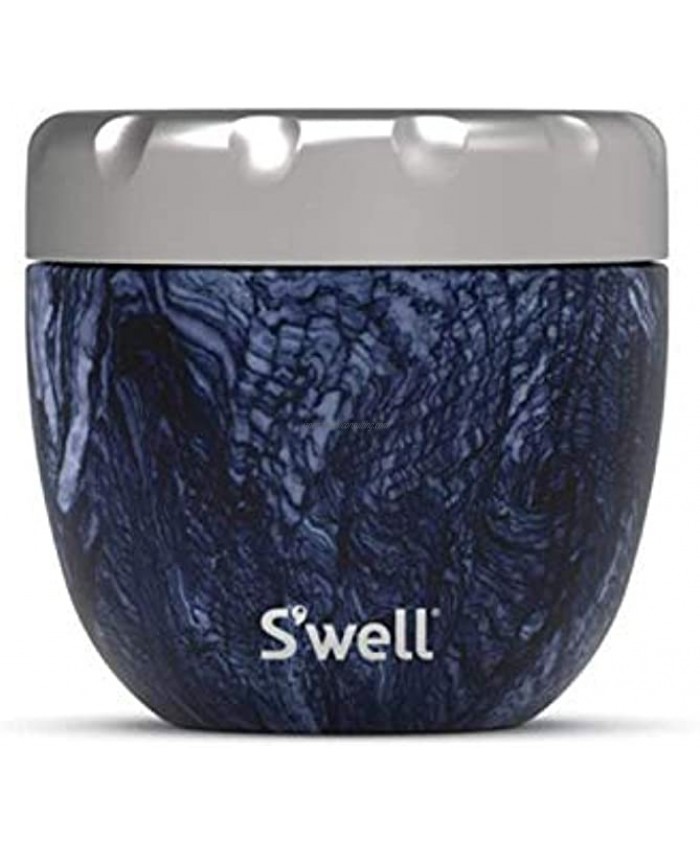 S'well Stainless Steel Food Bowls 21.5oz Azurite Marble Eats Triple-Layered Vacuum-Insulated Containers Keeps Food Cold for 11 Hours and Hot for 7 Condensation-Free Leak-Free and Dishwasher