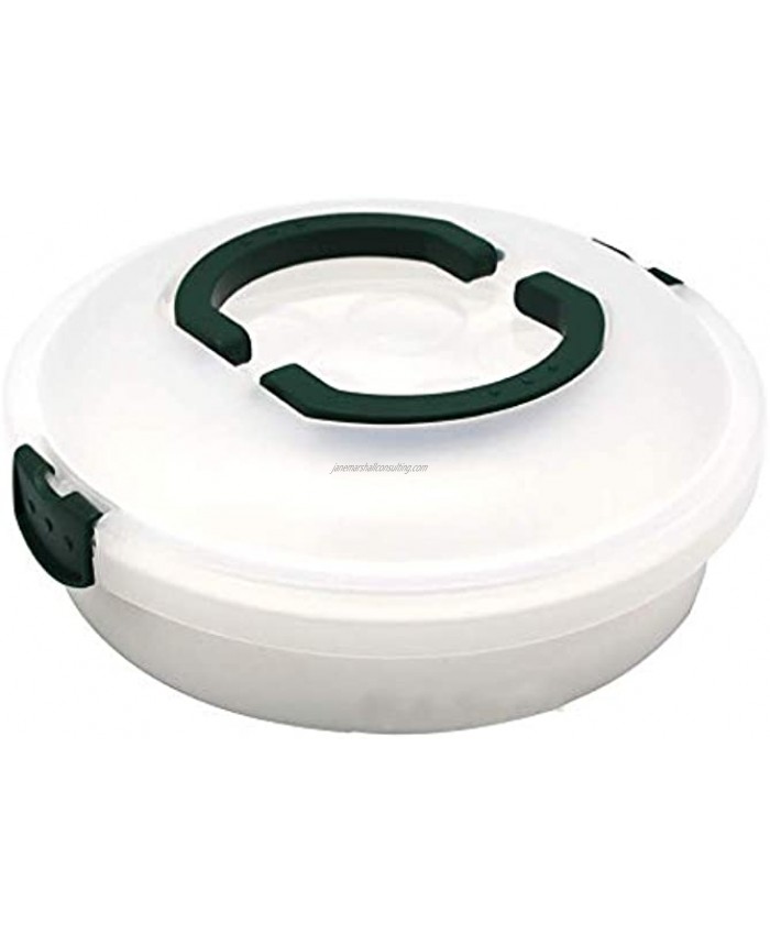 10 Inch Portable Pie Cupcake Carrier Deviled Egg Tray with Lid and Tray 3-In-1 Round Cupcake Container Egg Holder Muffin Tart Cookie Keeper Food Green