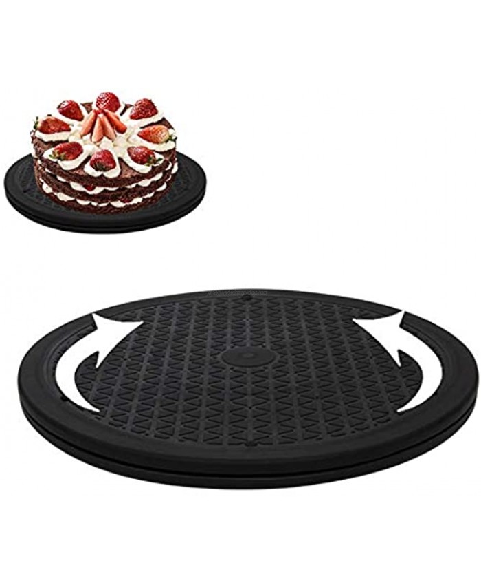 2 Pack 12 Inch Heavy Duty Rotating Swivel Smooth Rotating Lazy Susan Turntable with Steel Ball Bearings for Monitor TV Potted Plants