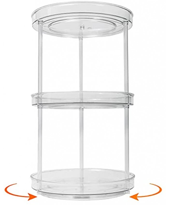 3 Tier Lazy Susan Turntable Cabinet Organizer 360 Degree Rotating Spice Rack – 9.2