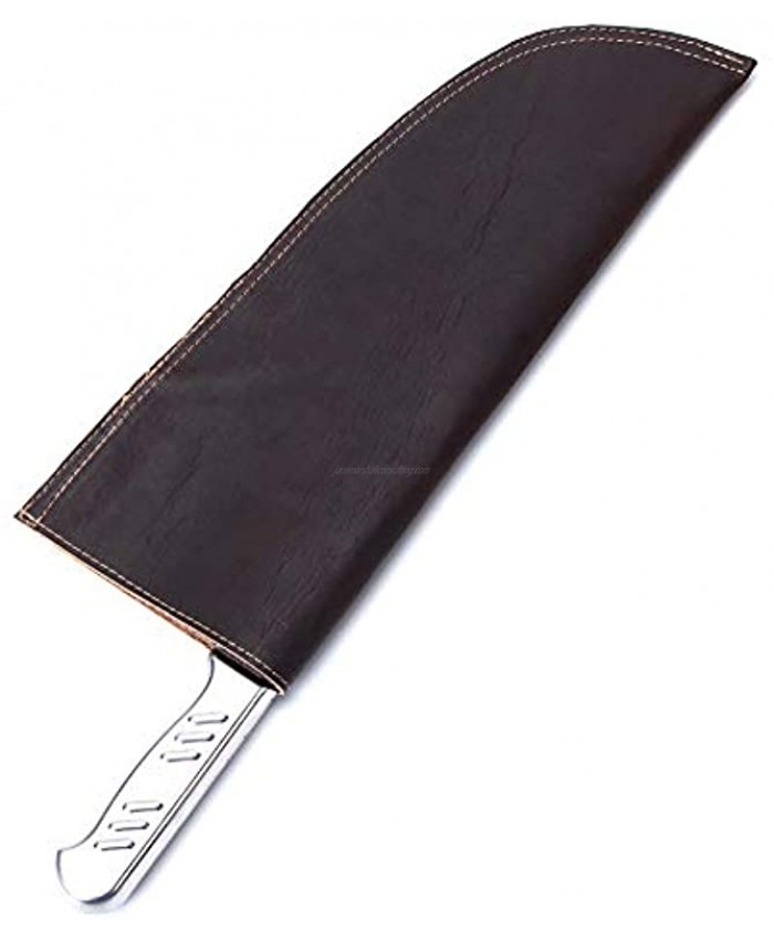 Leather Knife Cleaver Sheaths Heavy Duty Chef Knife Guard Large Butcher Chef Knives Blade Edge Protectors for Meat Cleavers Cleaver Guard Knife Covers 12.9x5 GJB568