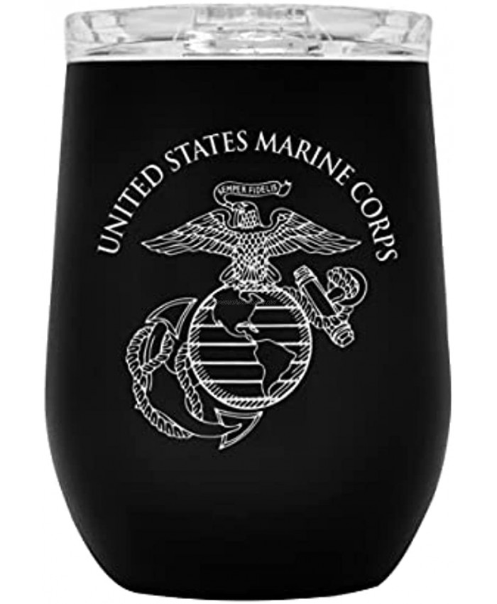 <b>Notice</b>: Undefined index: alt_image in <b>/www/wwwroot/janemarshallconsulting.com/vqmod/vqcache/vq2-catalog_view_theme_astragrey_template_product_category.tpl</b> on line <b>148</b>USMC Steel Stemless Wine Glass Tumbler 12 oz Double Wall Vacuum Insulated Outdoor Whiskey Tumbler–Black with Marine Corps logo and Lid