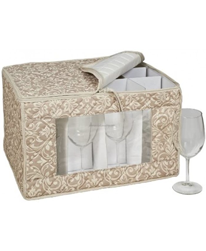 <b>Notice</b>: Undefined index: alt_image in <b>/www/wwwroot/janemarshallconsulting.com/vqmod/vqcache/vq2-catalog_view_theme_astragrey_template_product_category.tpl</b> on line <b>148</b>Homewear Hudson Damask Tan Goblet Stemware Storage for 12 Glasses 13 by 16.5 by 10.5-Inch