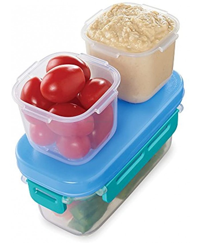 Rubbermaid LunchBlox Leak-Proof Snack Pack Lunch Containers Blue
